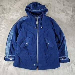 Vintage Polar Bear Personal Deep Freeze Ski Jacket Insulated Blue Hooded Mens L